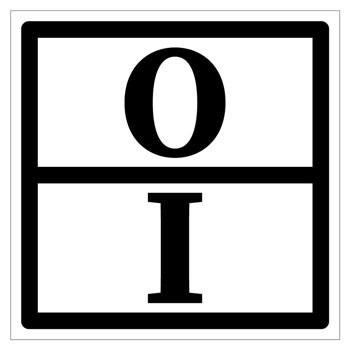 Знак отходов 1 класса опасности, I (светоотражающий металл, 300х300 мм)