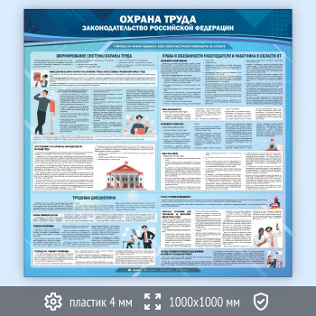 Стенд «Охрана труда. Законодательство Российской Федерации» (OT-28-ECONOMY2)